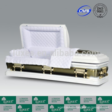 LUXES American Style White 18ga Metal Casket _ Made In China